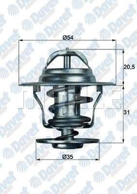 MAHLE TX1387D Termostat 87c A3-A4-A6-Bora-Caddy Ii-Golf-Jetta Ii Ford Escort Iv Taunus Fiesta Ii 1.6d-Tdi 1.9tdi 2.0 16v